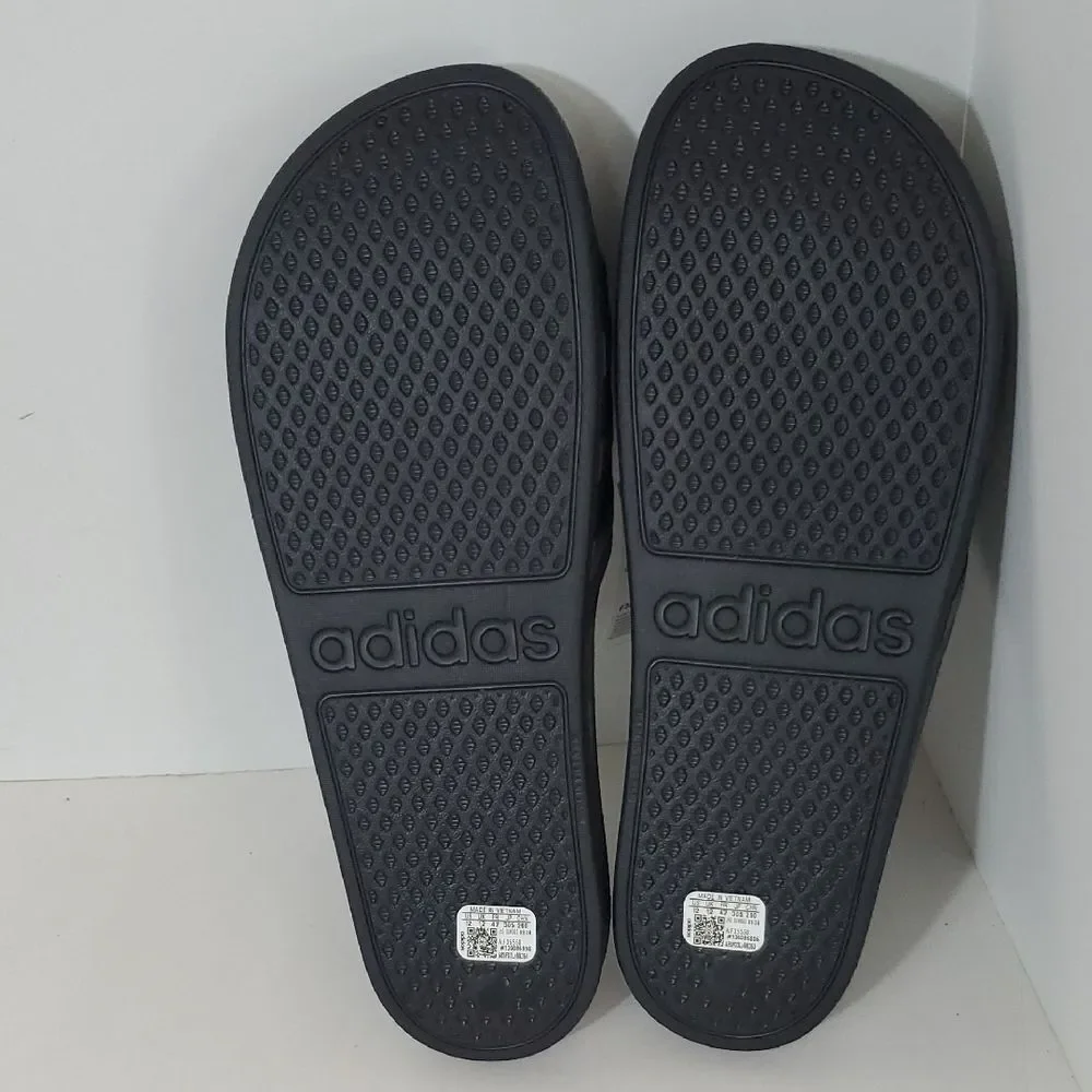 adidas Adilette Aqua Slide Sandals Black Men's 12 Women's 13 NIB